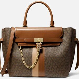 Michael Kors Hamilton Legacy multi. Brown large Satchel new with tags
